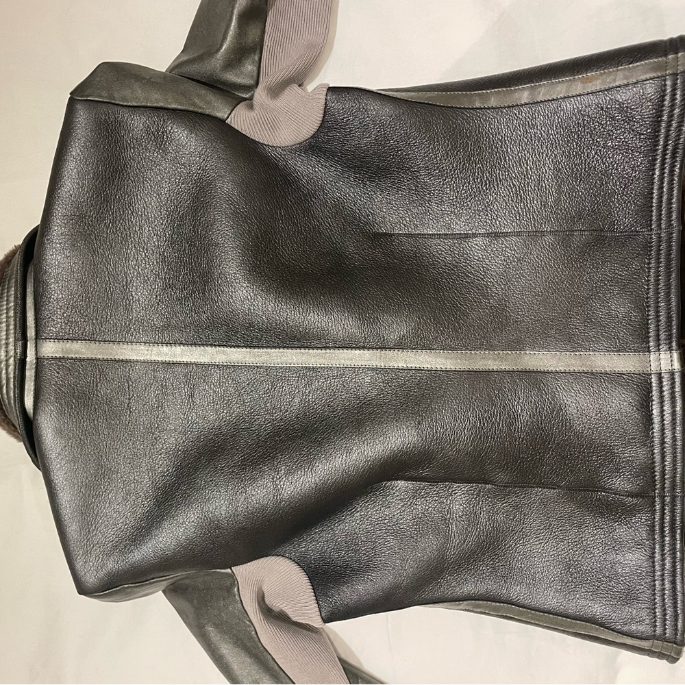 Rick Owens Metallic Shearling Jacket - Picture 9 of 9